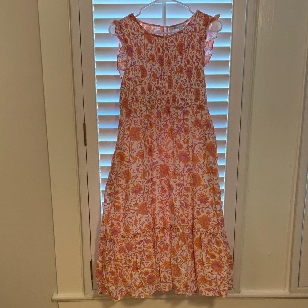 Vineyard Vines Orange and Pink Floral Dress
